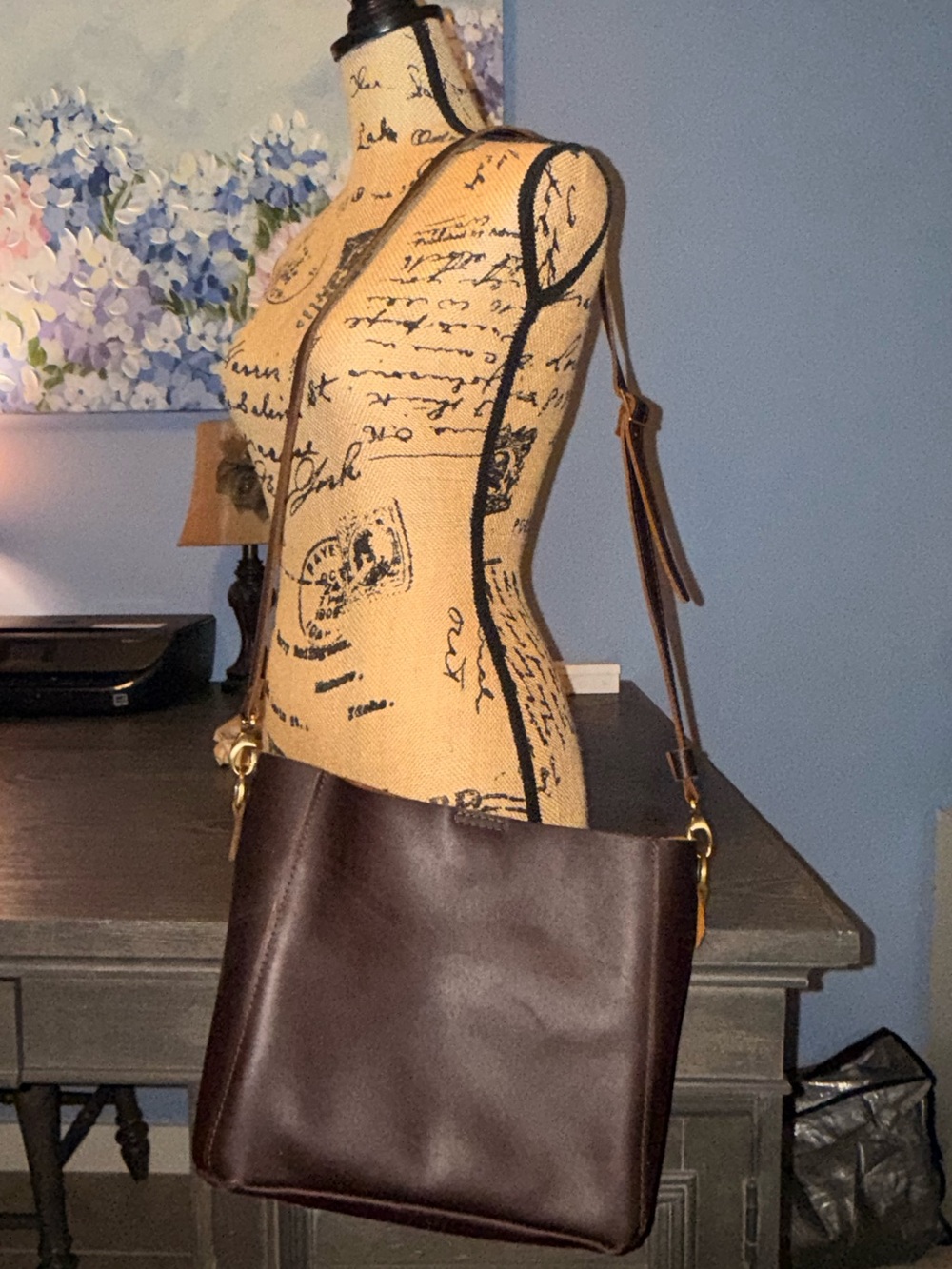 Portland Leather Dark Brown Women's Crossbody Bag